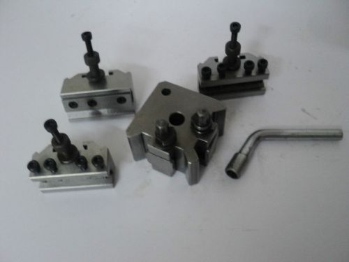 Quick change tool post,90- 115 mm centre height-58 x 58 x 37 mm block +4 holders for sale