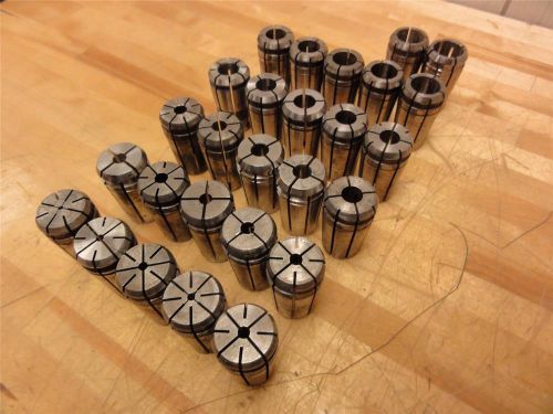 (27) Assorted 75TG Collets, 1/8&#034; to 3/4&#034;, TG75, Milling, Erickson