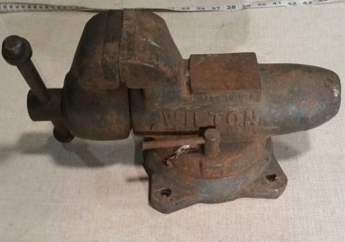 Vintage wilton  3-1/2&#034; swivel base bullet machinist&#039;s bench vise made in u.s.a. for sale