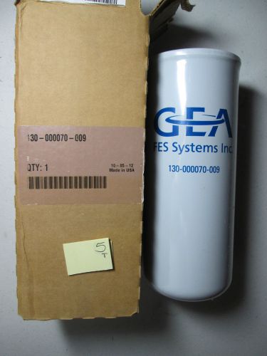 NEW IN BOX GEA FES SPIN ON LIQUID ELEMENTS FILTER 130-000070-009  (WL53)
