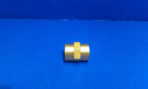 Solid brass hex adapter pipe coupling fitting 1/8 inch female npt air fuel water for sale