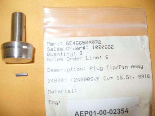 Fisher parts, plug tip/pin assy. p/n ge46650x072 for sale