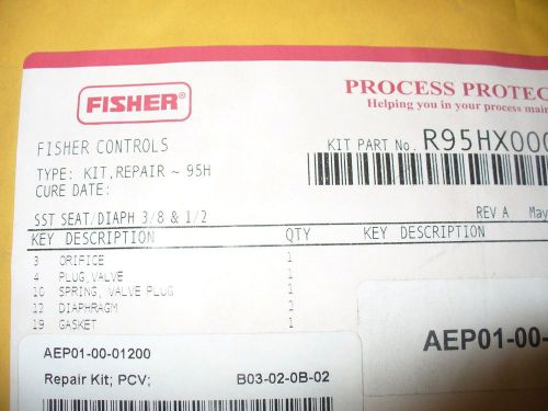 Fisher controls valve repair kit, r95hx000062 for sale
