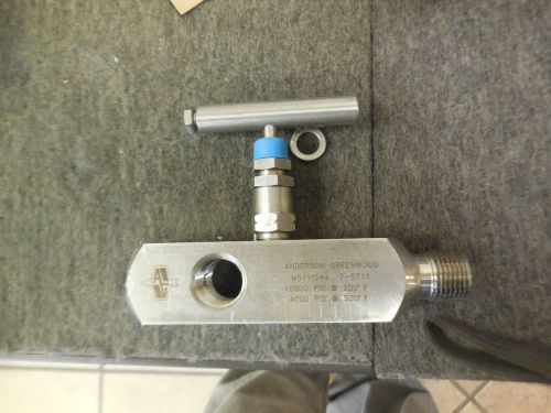 NEW ANDERSON GREENWOOD M51VIS-44 GAUGE VALVE 1/2 MALE X 1/2 FNPT