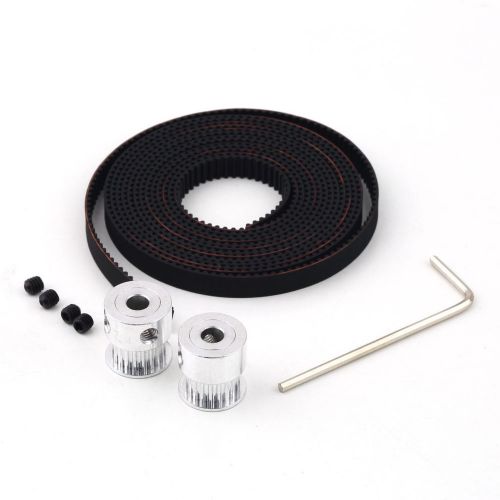 Reprap 2x gt2 20t 5mm bore pulleys &amp; 2m timing belt set for 3d printer prusa su for sale