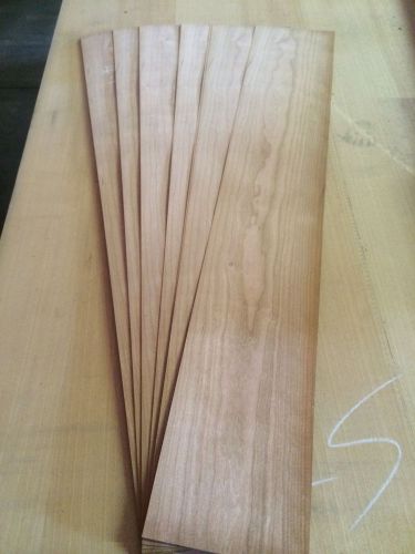 Wood Veneer Cherry 7x44 22pcs total Raw Veneer  &#034;EXOTIC&#034; CH4 8-29