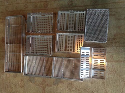 dental stainless sterilization trays and baskets