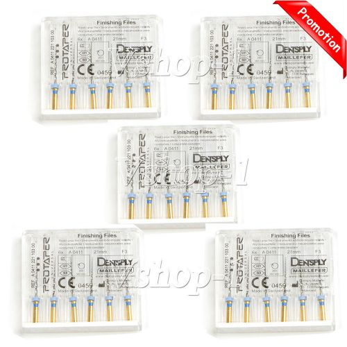 Sale 5 dental dentsply rotary universal protaper finishing files engine f3-21mm for sale