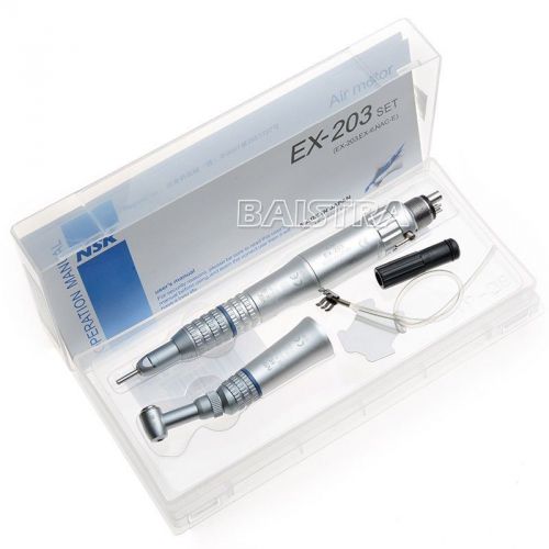 Dental nsk style push low speed handpiece straight contra angle air motor 4 hole for sale