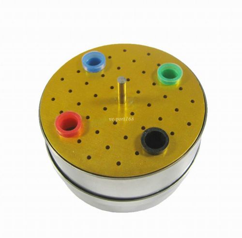 5pcs dental stainless autoclave disinfection box(bur&amp;gutta percha) b028a yellow for sale