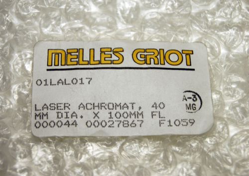 Melles Griot Laser grade Achromat 100mm FL 40mm dia.