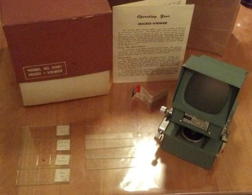 Scope Micro-Viewer Microscope Projector Science Lab Model 5091 Vintage Rare