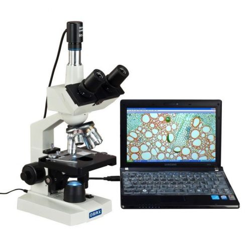 Trinocular Laboratory Bilogical LED 40X-2000X Microscope with USB Digital Camera