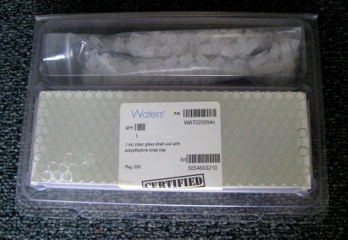 500 Waters HPLC 1mL Clear Glass Vials with Snap Caps for 717 717plus WAT025054