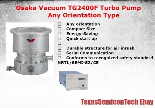 Osaka vacuum tg2400f any orientation type turbomolecular turbo pump complete set for sale