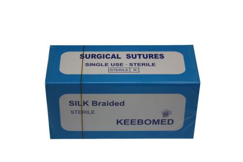 Veterinary Sutures silk Braided Reverse Cutting 45mm Size 3 Good Deal