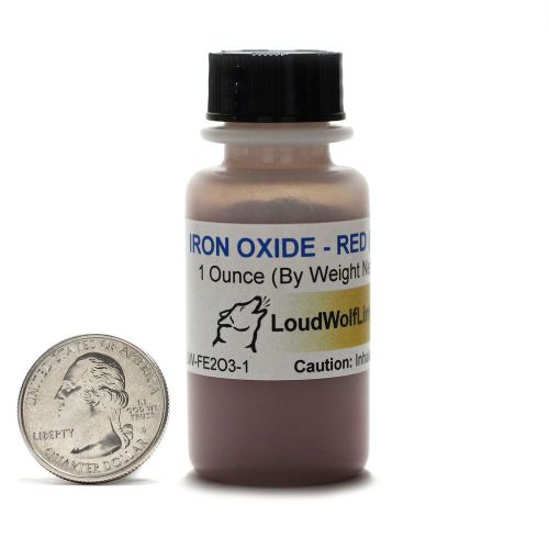 Iron Oxide / Red 75 Micron Powder / 1 Ounce / 99.7% Pure / SHIPS FAST FROM USA