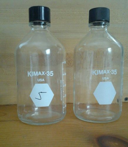 Kimax-35 500 ml glass bottles with tops