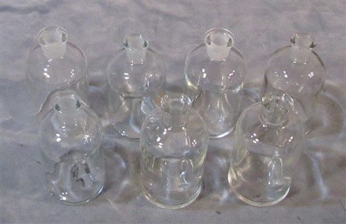 Lot Of 7 Laboratory Glass Flasks/Jars