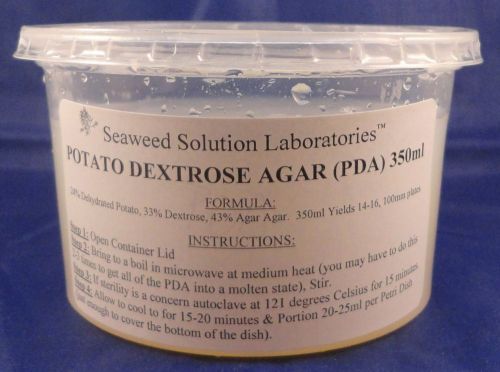 Sterilized potato dextrose agar (pda) 350ml + 10, 100mm x 15mm plates for sale