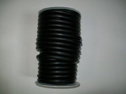 50 feet 1/8&#034; i.d x 1/8 w x 3/8&#034; o.d latex rubber tubing black heavy duty usa for sale