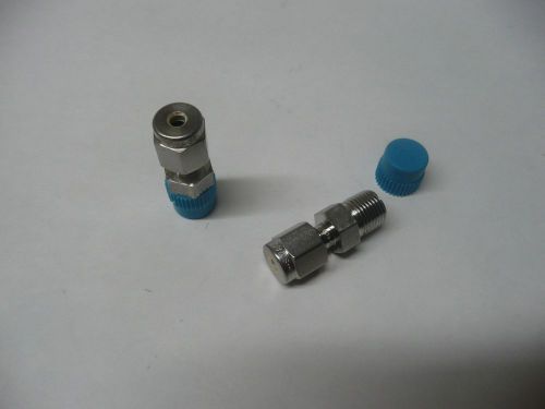 Swagelok ss-200-1-2, 1/8 tube to 1/8 npt, new, 2 piece lot, stainless steel for sale