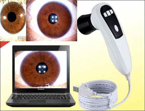 CE 2014 NEW 5.0MP 4/2 Lamp USB Eye Iridology Iris Iriscope camera+PRO Software
