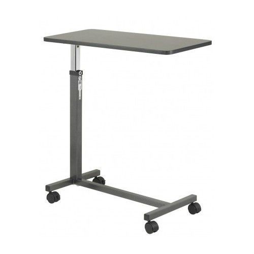 Non Tilt Top Silver Vein Adjustable Overbed Table Medical Food Tray Drive