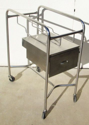 SS Stainless Steel S.S. Bassinet, With Drawer, Nice !!!!!!!!!!!!!!!!!!!!!!!!!!!!