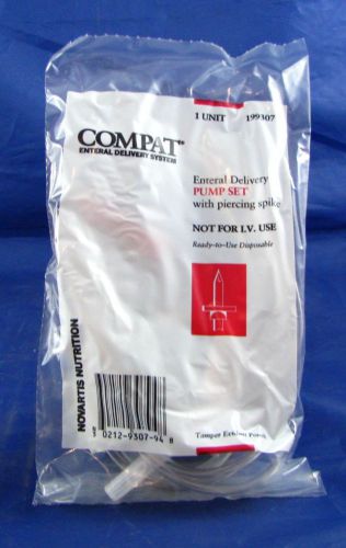Compat enteral feeding pump tubing set w/ spike 199307 - 30 pack for sale