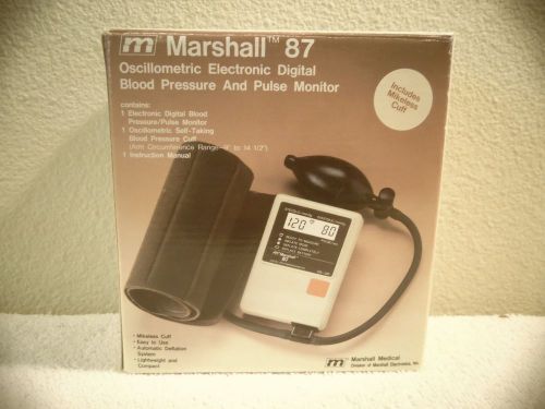 Marshall 87 Self Taking Electronic Digital Blood Pressure and Pulse Monitor