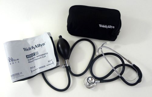 Blood pressure cuff  welch allyn durashock stethoscope prestige medical pouch gu for sale