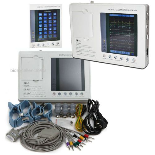 TOP CE 7-inch LCD Portable Digital 3-channel 12-lead ECG Machine EKG Machine