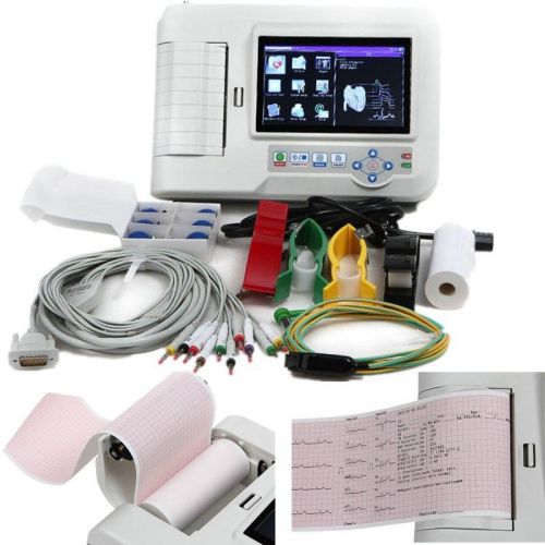 Hot sale 6 channel ekg/ecg machine 7&#034; touch-screen resting gm best choice for sale