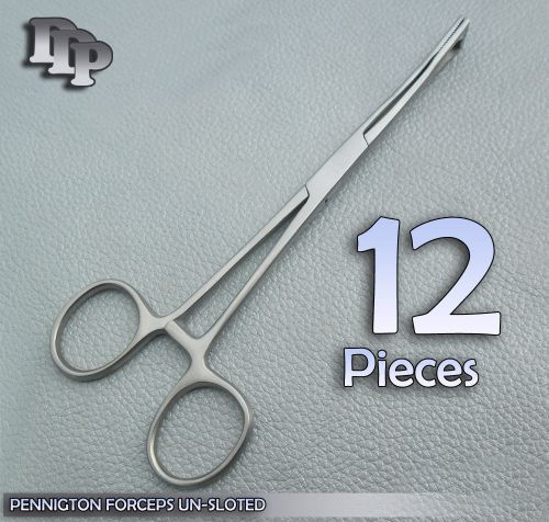 12 Pennington Forceps Un- Sloted 6&#034; Body Piercing Tools