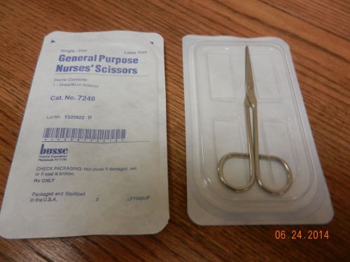 Nurse&#039;s Scissors Metal General Purpose Sharp/Blunt Sterile 2 pcs