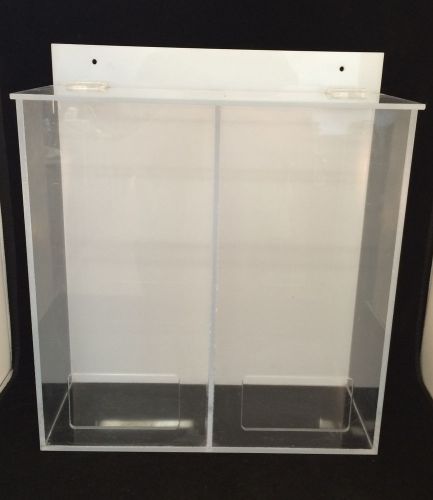 Plexiglass 2 Compartment Display Wall Unit 18x16x6