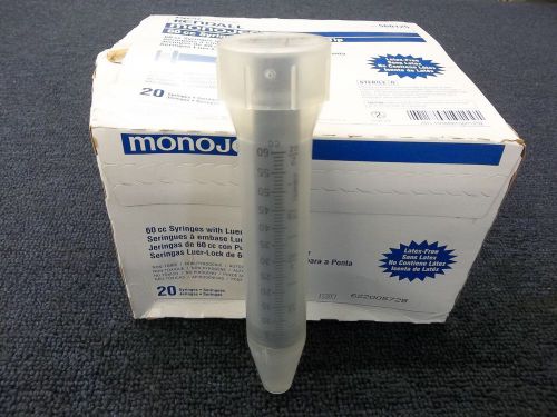 20 kendall tyco monoject 60cc 60 cc 60 ml syringes syringe luer lock 1560125 new for sale