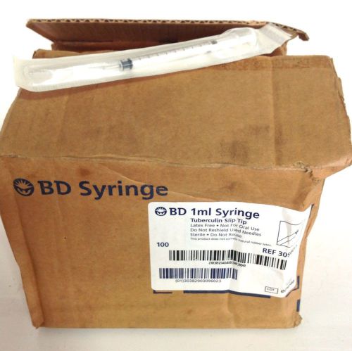 Bd 1ml tuberculin slip tip syringe box of 100 for sale