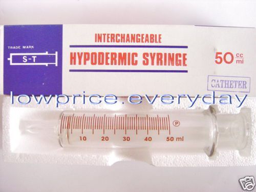 50 ml s-t interchangeable hypodermic glass syringe nib for sale