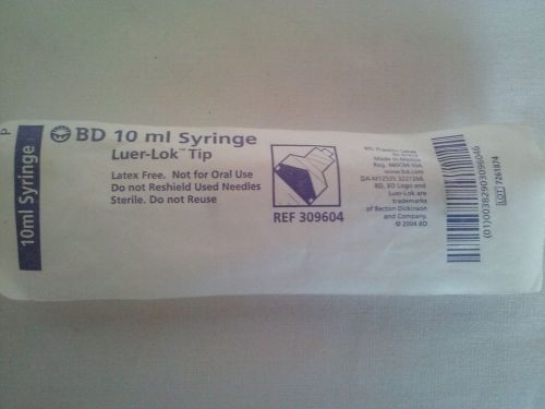 10 ml Syringe Luer-Loc Ref 309604