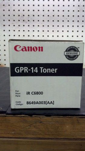 GENUINE Canon GPR-14 GPR CARTRIDGE Unit-NEW - SEALED BOX-BLACK W/FREE CYAN CART