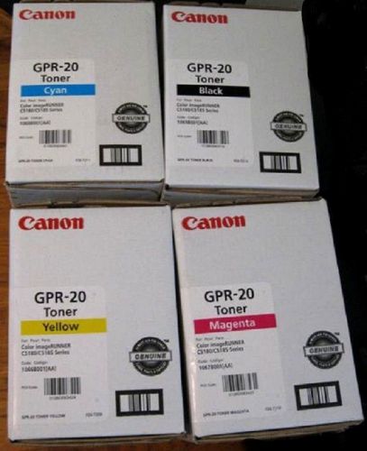Brand New Canon GPR-20 IMAGE RUNNER C5180/C5185 SERIES CYMK TONER SET