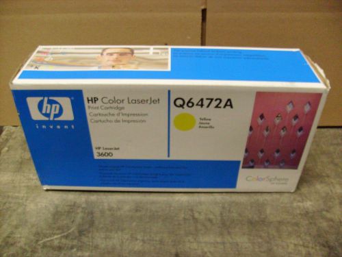NEW OEM HP Q6472A Yellow Toner - COLOR LASERJET 3600 3800 CP3505