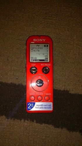Sony 2gb voice recorder red with built in usb for sale