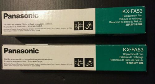 Lot of 2 New Authentic Panasonic KX-FA53 Replacement Fax Film Cartridges