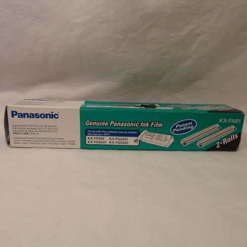 Genuine Panasonic KX-FA91 Fax Film KX-FP205 KX-FG2451 KX-FG5641 KX-FG5642 2-Pack