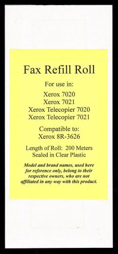 New 8R-3626 Fax Refill Roll for Xerox 7020 7021 and Xerox Telecopier 7020 7021