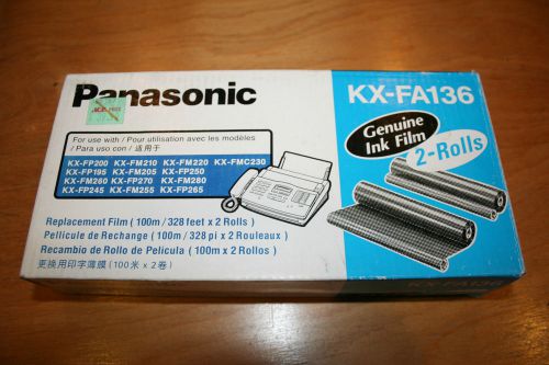 Panasonic KX-FA136 Genuine Ink Film 2 Roll Replacement Film For Fax Machine New