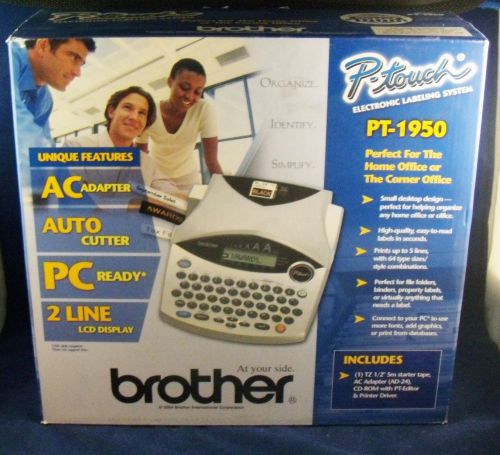 Brother PT-1950 P-Touch Electronic Label Maker System New Retail Box
